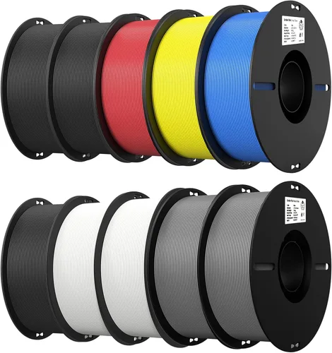 Miniatura 10 de Creality Filamento PLA+ Negro 1.75mm, filamento para impresora 3D de alta resistencia y sin enredos, embalaje al vacío, filamento para impresión 3D