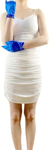 Miniatura 13 de Vestido de novia de satén para mujer, fiesta de ópera, guantes de los años 20, guantes hasta la muñeca