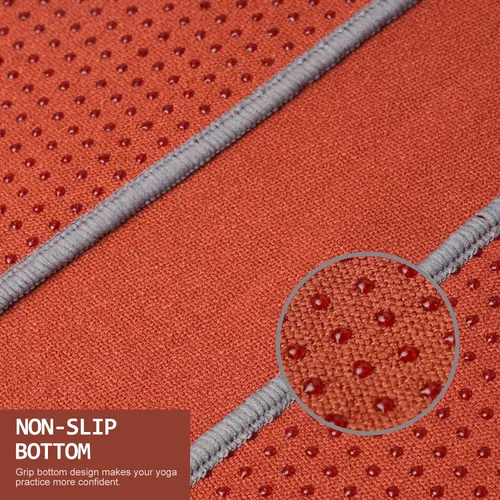 Miniatura 3 de Eunzel Toalla de yoga, toalla para esterilla de yoga caliente con puntos de agarre, absorbente de sudor, antideslizante, para yoga caliente, pilates