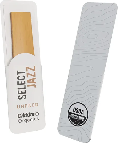 Miniatura 5 de D'Addario Organic Select Jazz Unfiled - Cañas de saxofón soprano – Cañas de saxofón – Selladas individualmente – 3 medianas, paquete de 10