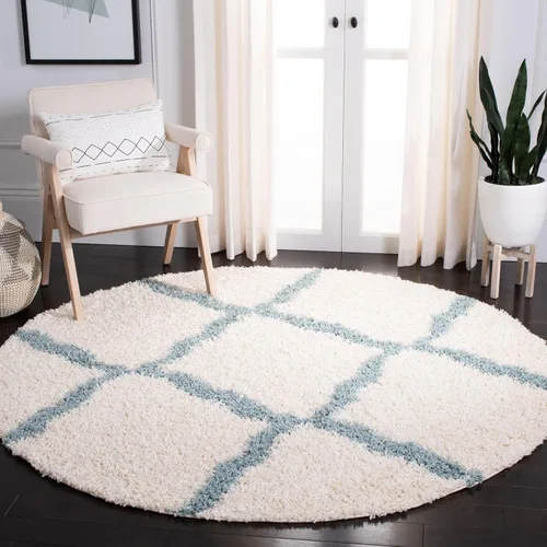 Miniatura 99 de Safavieh - Dallas Shag Collection SGD257A - Alfombra de área con diseño de enrejado de 10 x 14 pies