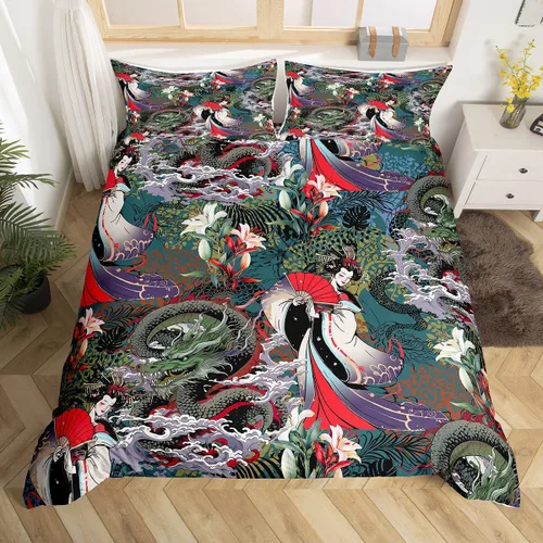 Miniatura 12 de Erosebridal Juego de ropa de cama con diseño de árbol de la vida, tamaño Queen para niños y niñas, diseño bohemio exótico de mariposa, funda