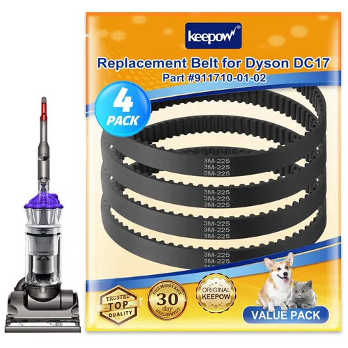 KEEPOW DC17 - Correa de repuesto 911710 01 02 compatible con aspiradora Dyson DC17 Animal Absolute, paquete de 4