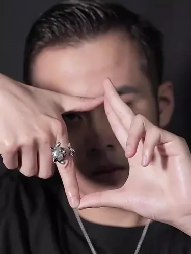Miniatura 4 de Anillo de serpiente lobo, águila, lagarto, escorpión, dragón, búho, araña, caballo, tortuga, gato, zorro, rana, perro, para mujeres y hombres
