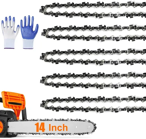 Miniatura 11 de Cadena de motosierra de 6 pulgadas, 5 piezas de cadenas de repuesto para mini motosierras eléctricas portátiles inalámbricas de casi 6 pulgadas