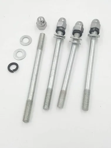 Miniatura 2 de Juego de tornillos y pernos de doble extremo M8 para 66cc/80cc/YD100 Motor de gas Kit de motor de 2 tiempos para bicicleta motorizada