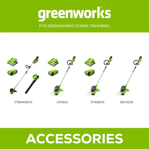 Miniatura 2 de GreenWorks 2900719. Paquete de 3 bobinas de reemplazo para recortadora de doble línea.