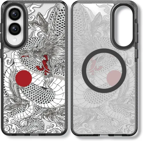 Miniatura 24 de Rosarnnah Funda compatible con Samsung Galaxy S24 Ultra, bonita estética, a la moda, divertida funda con estampado de gatito y gato, duradera a