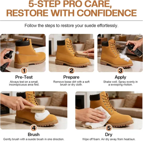 Miniatura 7 de CPDUSTER Limpiador de zapatos para limpieza de gamuza: espuma de limpieza profunda para zapatos de gamuza, nobuck y cuero, zapatillas y botas
