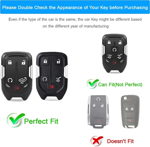 Miniatura 2 de Funda de Silicona para Llavero Compatible con Chevy GMC 5 Botones 2023 2022-2019 Chevy Silverado Tahoe Suburban GMC Sierra Acadia Terrain Protector