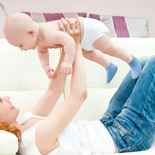 Miniatura 9 de 12 pares de calcetines antideslizantes para bebés con suela antideslizante para bebés recién nacidos niños y niñas