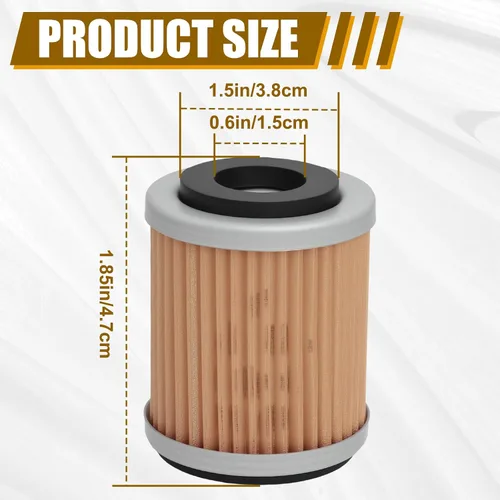 Miniatura 3 de KN142 - Filtro de aceite compatible con Yamaha YFM350 YFP350 YFM350X Warrior YFM350FW YFM400 Big Bear Wolverine YZ426F YZ250 YZ400F Reemplazar HF142