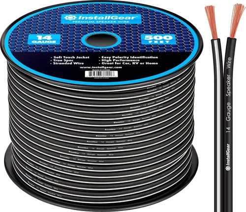 Miniatura 19 de InstallGear Cable de altavoz de calibre 14 de 30 pies, cable de altavoz de audio de automóvil de aluminio revestido de cobre para sistemas estéreo