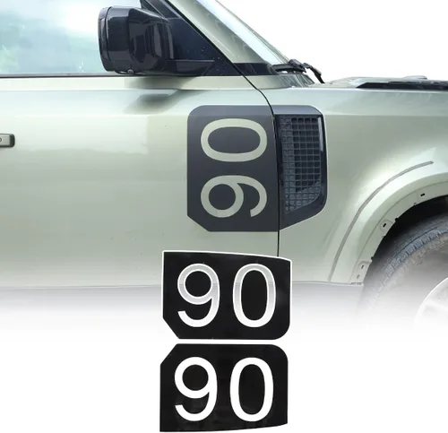 Miniatura 10 de Calcomanías de vinilo de PVC para Land Rover Defender 90 110 130 2020-2024 para guardabarros laterales (para Defender 130, fibra de carbono)