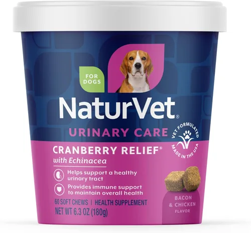Miniatura 9 de NaturVet Cranberry Relief, bocados suaves masticables con arándanos y equinacea, alivio para mascotas