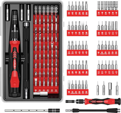 Miniatura 11 de Set de destornilladores de precisión, 60 en 1 kit de conductor magnéticos con 54 Bits, Professional Electronics – Kit de herramientas de reparación
