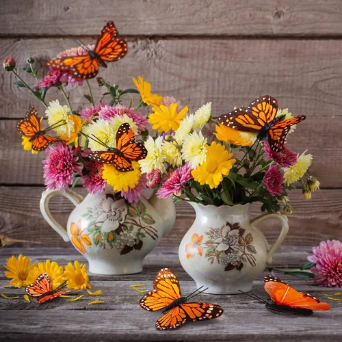 Miniatura 5 de Ysleen 24 piezas de decoración de mariposa monarca de plumas 3D, 4 tamaños, decoraciones de pared de mariposa, calcomanías artificiales falsas