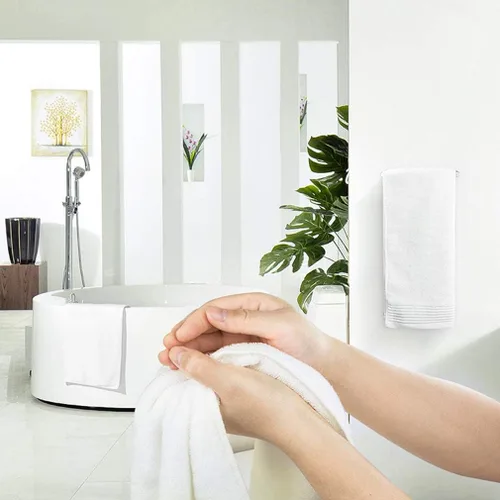 Miniatura 6 de VANZAVANZU Juego de toallas de baño de mano, 100% algodón hilado en anillo, altamente absorbente para baño, cara, gimnasio y salones, tamaño 13 x 29