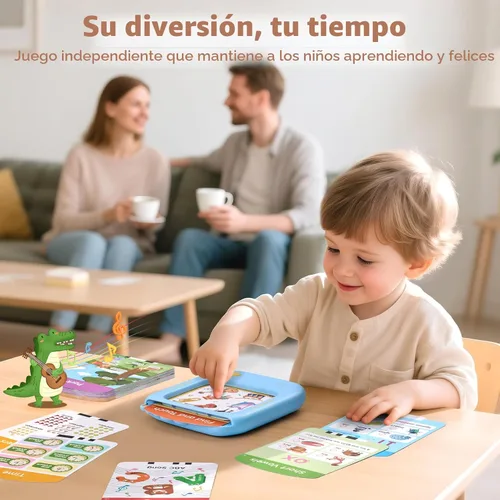 Miniatura 8 de JoyCat Tableta de Aprendizaje para Niños: 156 Páginas de Tarjetas Flash Toca-para-Leer con 20 Juegos de Escuchar y Encontrar, Juguete Montessori