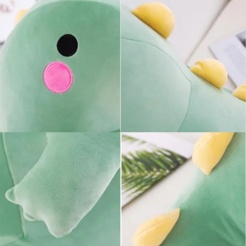 Miniatura 2 de Juguete de peluche de dinosaurio, lindo y suave, regalo de muñeca de peluche de dinosaurio, adecuado para familiares y amigos en cumpleaños, Verde