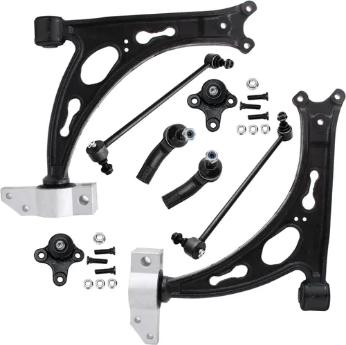 Miniatura 145 de Detroit Axle - Kit de brazos de control de extremo delantero de 8 piezas para Dodge Dakota 00-04, Durango 00-03, 4 brazos de control superior e