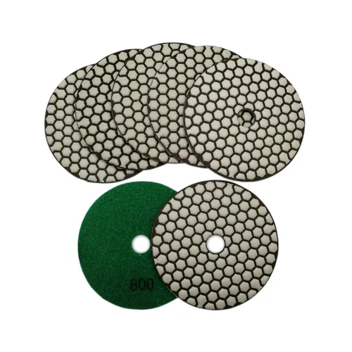 Miniatura 8 de SHDIATOOL Almohadillas de pulido de diamante seco de 3 pulgadas Grit 50 para cuarzo de mármol de granito (paquete de 7)
