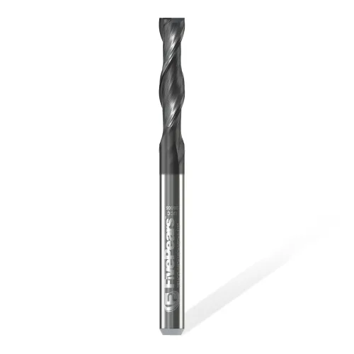 Miniatura 6 de FivePears Broca de enrutador en espiral de corte de vástago de 1/4 de pulgada, fresadora de extremo CNC de carburo sólido de 2 flautas