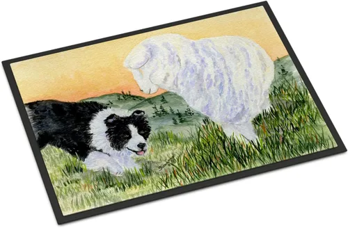 Caroline's Treasures SS8103MAT Border Collie - Tapete para interiores o exteriores, 18 x 27 pulgadas, 27 pulgadas de largo x 18 pulgadas de ancho,