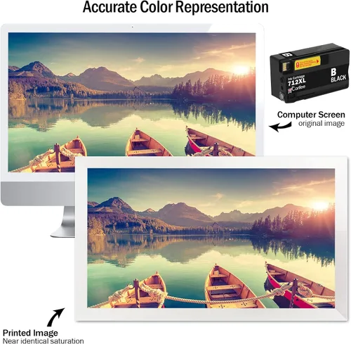 Miniatura 3 de Cartlee Cartuchos de tinta compatibles de repuesto para HP 712 712XL para impresoras de trazador de estudio DesignJet T230 T250 T630 T650 Studio