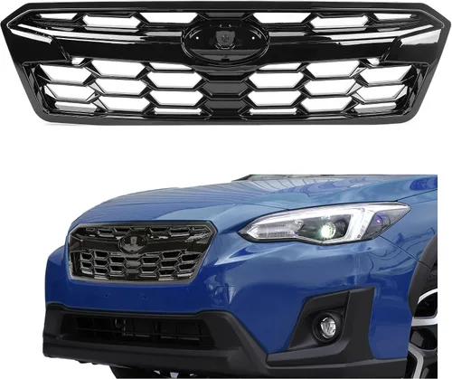 HECASA Rejilla superior delantera compatible con Subaru Crosstrek 2018-2020 Reemplazo para 91123FL170 91123FL121 Rejilla de radiador y parachoque