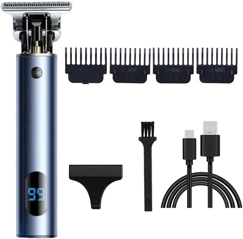 Miniatura 50 de Cortadora de pelo profesional para hombres y mujeres, inalámbrica, recargable, recortadora de pelo, kit de aseo de corte de cuerpo de metal