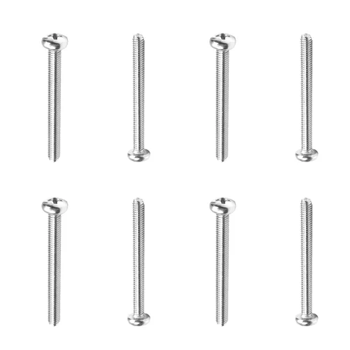 Miniatura 19 de Tornillos de máquina de jalar de perilla M4-0.028x0.197 in M4-0.028x0.197 in Tornillos de cabeza plana métrica Phillips Drive Tornillo de cabeza