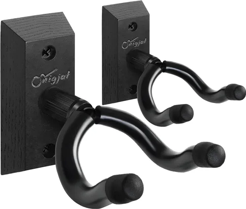 Miniatura 10 de SNIGJAT Percha para guitarra, paquete de 2 soportes de pared para guitarra acústica, bajo, banjo, mandolina, accesorios para instrumentos musicales