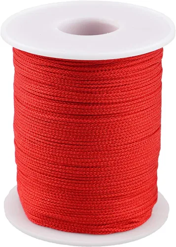 Miniatura 22 de Cuerda de hilo de nailon para jardinería, pulseras trenzadas, manualidades (0.039 in-394 pies, café)