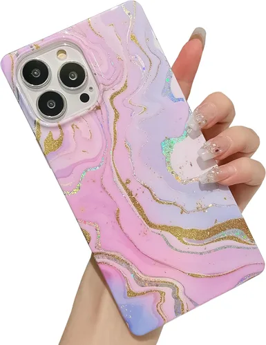 Miniatura 15 de Elegante concha de madre perla compatible con iPhone 13 Pro de 6.1 pulgadas, estuche de borde rectangular, elegante y delgado, con perla de abulón