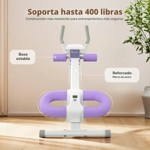 Miniatura 5 de OWLSKY Máquina de abdominales, máquina de entrenamiento abdominal ajustable para entrenamiento de abdominales en casa, gimnasio, plegable