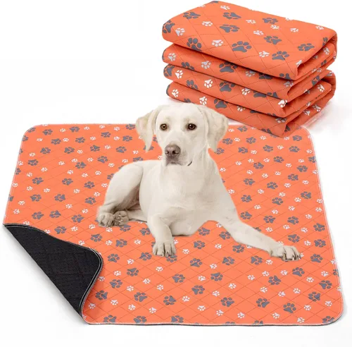 Miniatura 7 de Paquete de 2 almohadillas antideslizantes reutilizables para entrenamiento de mascotas (rosa, 36 x 41 pulgadas)