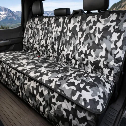 Miniatura 11 de 4Knines Funda de Asiento para Perro para Asiento Trasero, Protector de Asiento Trasero Resistente e Impermeable para Camiones Grandes, SUVs