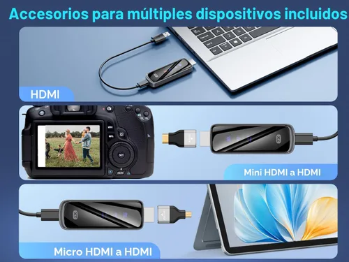 Miniatura 9 de Transmisor y receptor HDMI inalámbrico 328FT/100M, 4K Decodificación Plug & Play Portátil 5G+2.4G Adaptador de pantalla inalámbrico Kit extensor