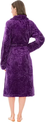 Miniatura 2 de PAVILIA - Bata de baño para mujer de suave tejido polar, mullida y cálida