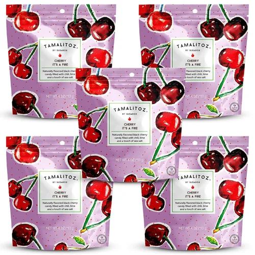 Miniatura 14 de Tamalitoz - Mango para masticar labios, caramelo duro mexicano de mango picante relleno de chile, lima y sal marina, caramelo de fruta hecho a mano