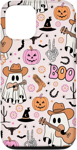 Miniatura 28 de Spooky Ghost Cowboy Cute Halloween Boo Western Retro Pastel Case for iPhone 17