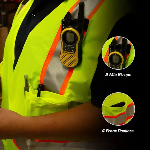 Miniatura 6 de TR Industrial Chaleco de seguridad de alta visibilidad de 5 puntos, tipo R Clase 2
