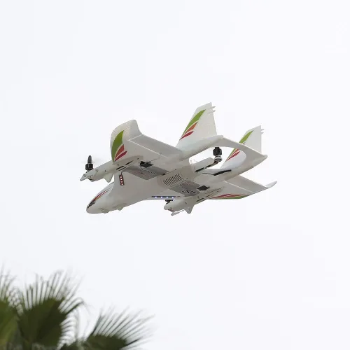 Miniatura 2 de GoolRC WLtoys XK X450 - Avión a control remoto, 2.4G 6CH Glider avión de ala fija, 3 modelos de vuelo, helicóptero sin escobillas, aterrizaje