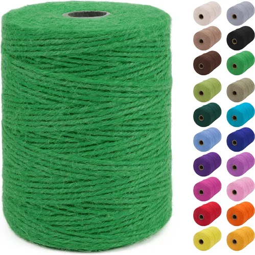 Miniatura 20 de JeogYong - Cuerda de yute de 3 mm, 99,9 m, cuerda natural gruesa para jardín, ideal para manualidades, exterior, jardinería, envoltorios de regalo