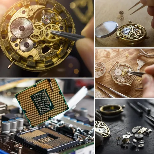 Miniatura 7 de Ainiv Juego de pinzas de precisión, 11 piezas de pinzas ESD antiestáticas con 1 cortador de alambre micro para modelado, reparación electrónica, 12