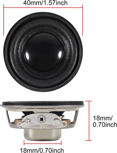 Miniatura 2 de 6 unids 1.5 pulgadas 1.575 in mini altavoces portátiles 4ohm 3W frecuencia completa sonido estéreo pequeño altavoz de alta fidelidad