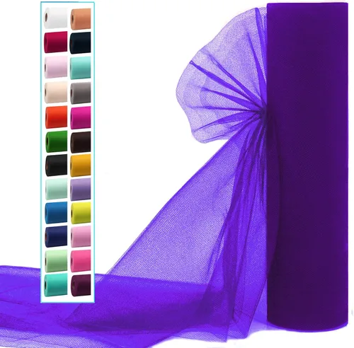 Miniatura 30 de Rollos de tela de tul dorado antiguo de 54 pulgadas por 10 yardas, rollo de tela de tul para bodas, decoraciones de Navidad, envoltura de regalos
