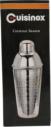 Miniatura 3 de Cuisinox Coctelera de acero inoxidable con tapa y colador, acabado martillado, 9.4"- 24 oz