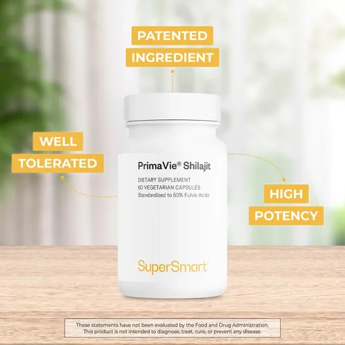 Miniatura 3 de Supersmart - Super Shilajit 500mg por día (alta potencia) - Suplemento PrimaVie Shilajit - Shilajit Himalaya, purificado y orgánico Sin OMG y sin